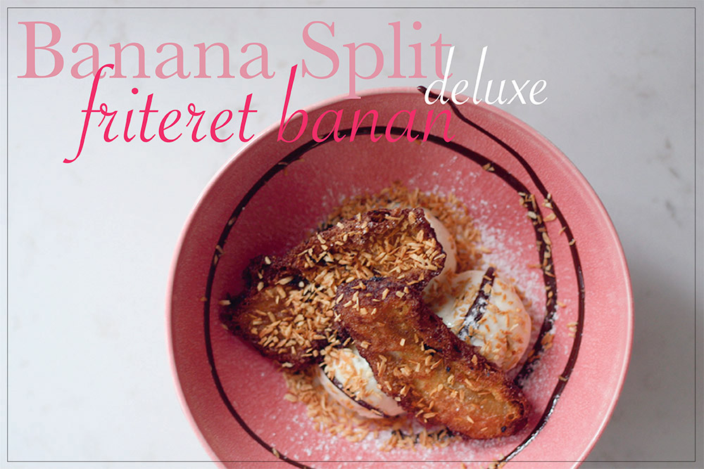 Banana Split friteret banan